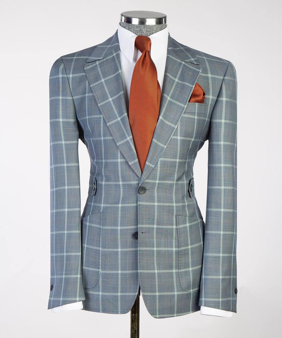 Suit 2 piece MD series Grey window pane